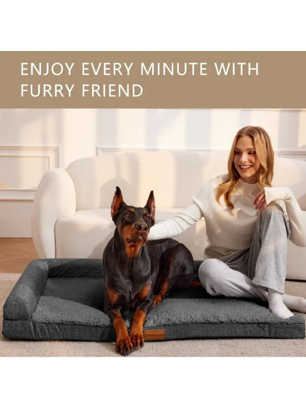 Large Orthopedic Dog Bed 36